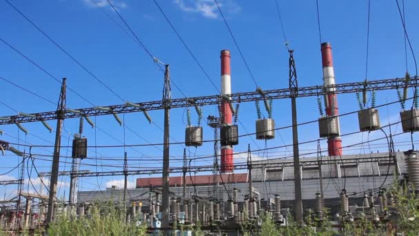 Estación eléctrica de calor — Vídeo de stock