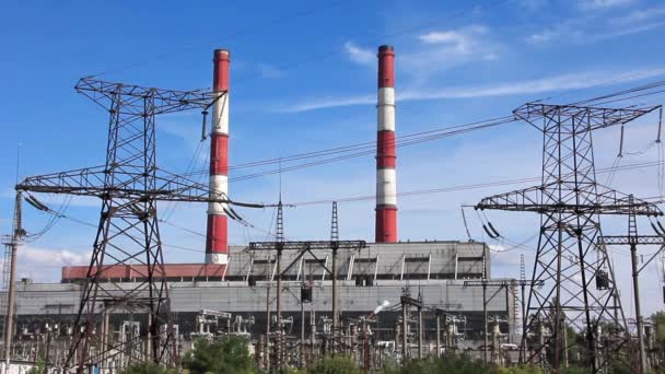 Estación eléctrica de calor — Vídeos de Stock