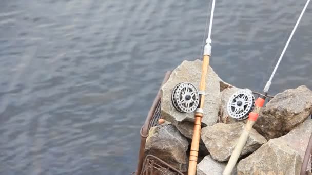 Rybářské vybavení — Stock video