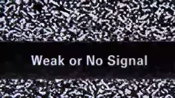 Zwak of geen signaal — Stockvideo