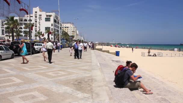 Praia na Tunísia — Vídeo de Stock