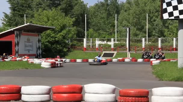 Karting. — Vídeo de Stock