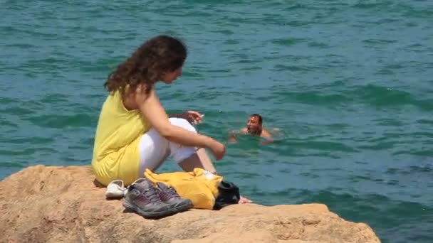 Playa en Túnez — Vídeo de stock