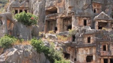 kaya mezarları ve antik Likya necropolis.myra eski adı - demre Türkiye