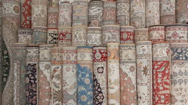 Turkish silk carpets — Stock Video