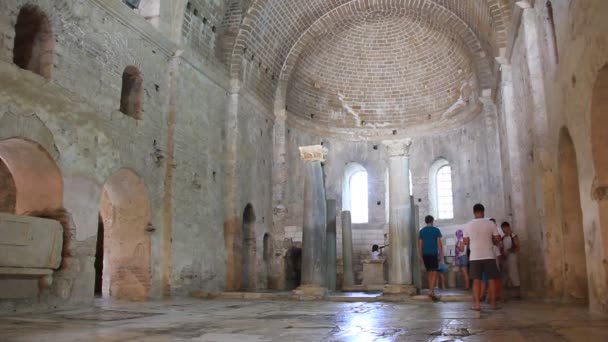 Iglesia de San Nicolás en Myra nombre antiguo - Demre Turquía — Vídeos de Stock