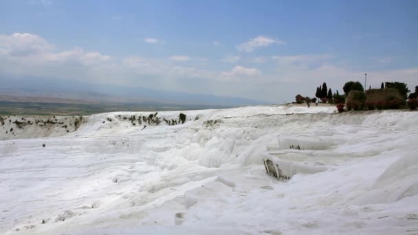 Pamukkale - bomull slottet denizli provins i sydvästra Turkiet — Stockvideo