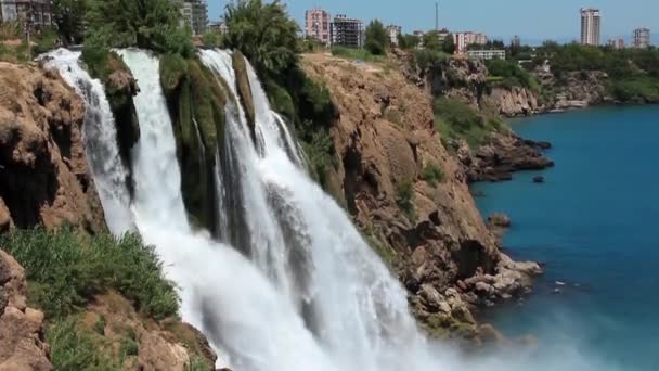 Duden-Wasserfall in Antalya, Türkei — Stockvideo