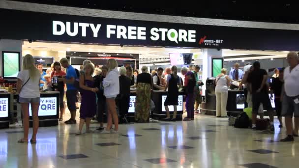 Duty free store — Stock Video