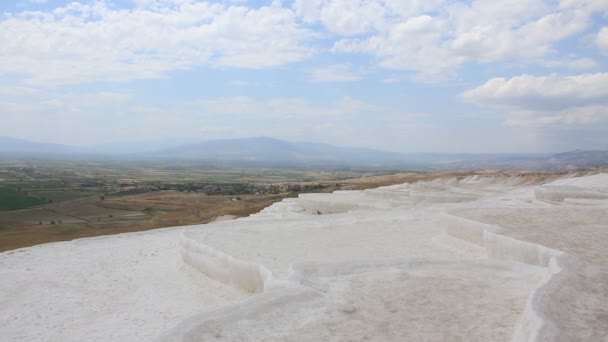 Pamukkale - Baumwollburg Denizli Provinz im Südwesten der Türkei — Stockvideo