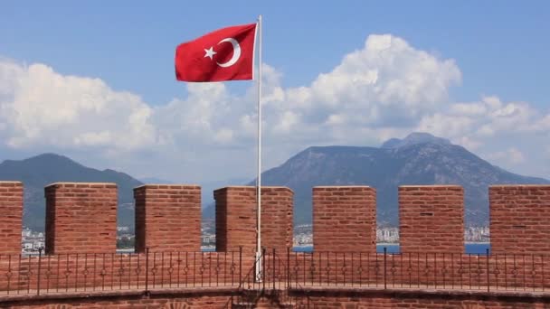 Kizil Kule - Torre Roja Alanya, Turquía — Vídeo de stock