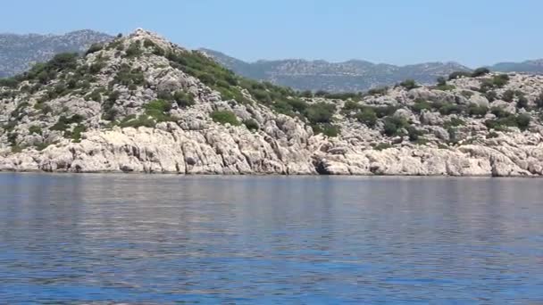 Viagem. Turquia Kemer Kekova-Simena Região Touro Ocidental — Vídeo de Stock