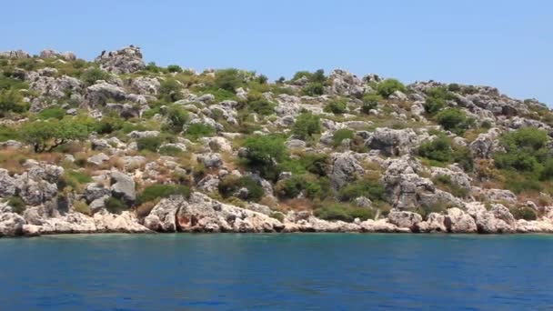 Viaggio. Turchia Kemer Kekova-Simena Regione Toro occidentale — Video Stock