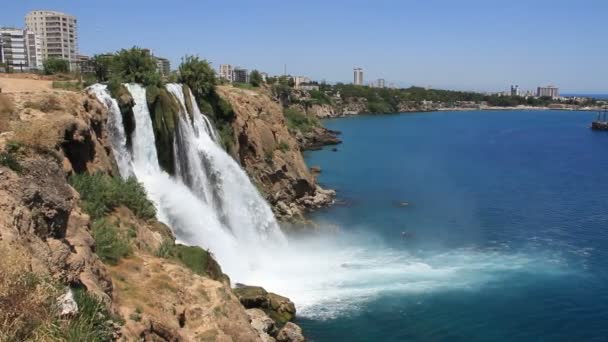 Duden-Wasserfall in Antalya, Türkei — Stockvideo