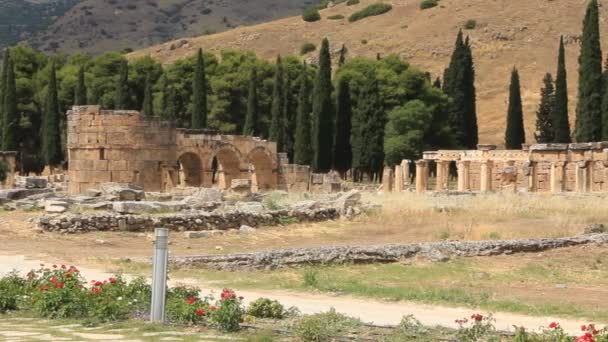 Cidade antiga de Hierápolis. Turquia — Vídeo de Stock