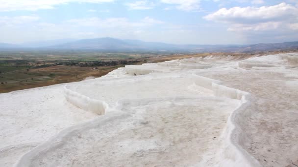Pamukkale - Castelo de algodão Província de Denizli no sudoeste da Turquia — Vídeo de Stock