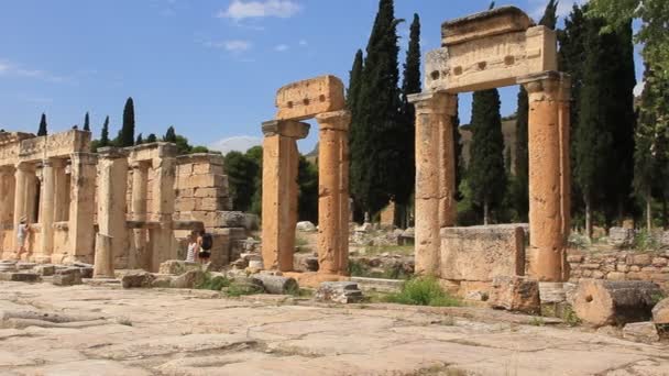 Hierapolis ancient city. Turkey — Stock Video
