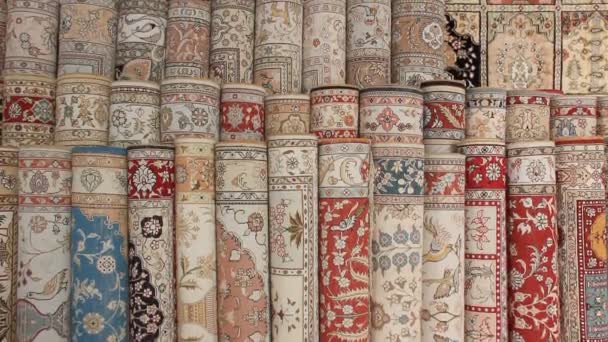 Turkish silk carpets — Stock Video