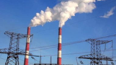 ısı elektrik istasyonu timelapse baca Sigara