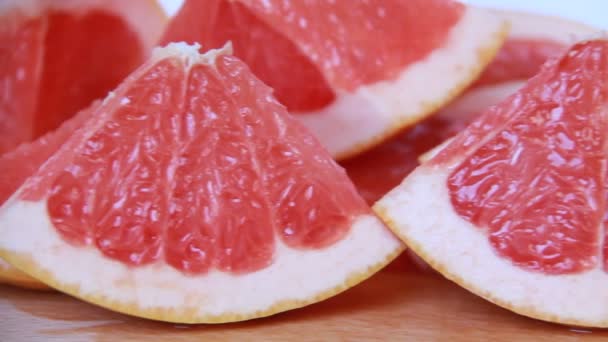 Grapefruit plakjes — Stockvideo