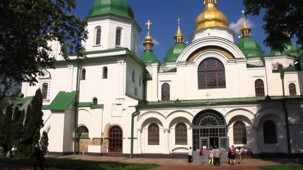 Sint-Sophia kathedraal in Kiev, Oekraïne — Stockvideo