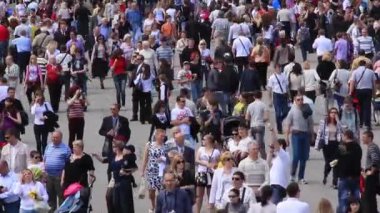 Kiev, Ukrayna, 9 Mayıs 2012: 67 yıldönümü büyük Vatanseverlik Savaşı (İkinci Dünya Savaşı), Kiev, Ukrayna, 9 Mayıs 2012 için tören geçit insanlara adanmış