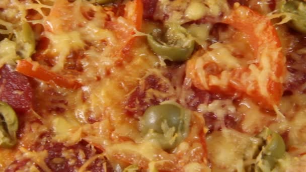 Leckere Pizza — Stockvideo