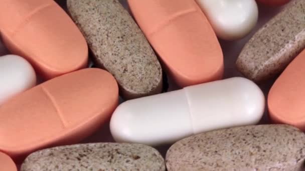Барвисті таблетки — стокове відео