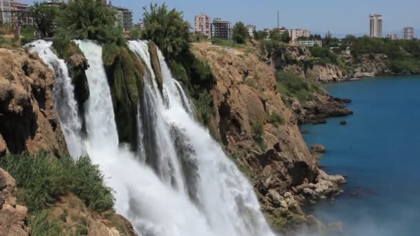 Duden vízesés Antalya, Törökország — Stock videók