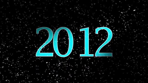 2012 рік з новим роком — стокове відео