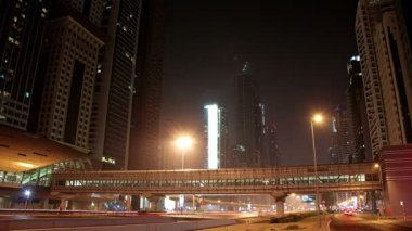 Geceleri, Birleşik Arap Emirlikleri Dubai şehir trafik