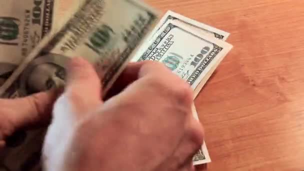 Bize para birimi -100 faturaları — Stok video