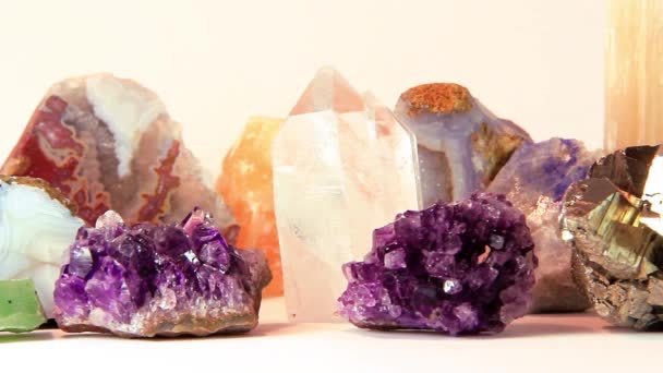 Semiprecious stones — Stock Video