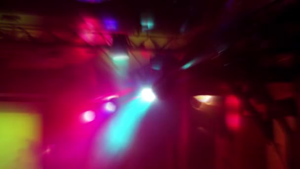 Verlichting binnen nachtclub — Stockvideo