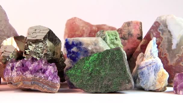 Semiprecious stones — Stock Video
