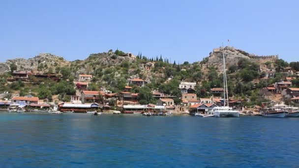 Viaggio. Turchia Regione Kekova-Simena Toro occidentale — Video Stock