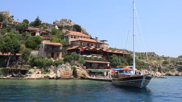 Yolculuk. Türkiye, kekova-simena bölge, apollonia, Batı Toros — Stok video