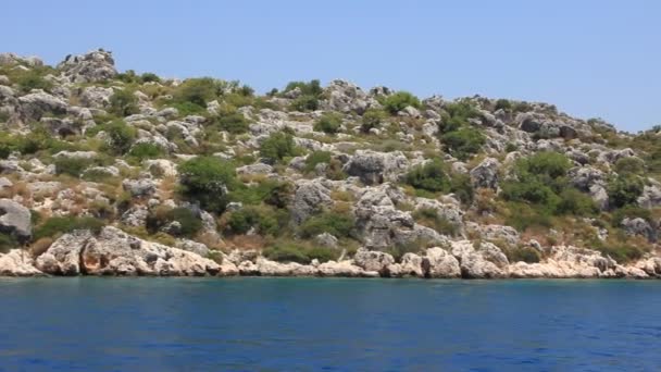 Voyage. Turkey, Kekova-Simena Region, Apollonia, Western Taurus — Stock Video