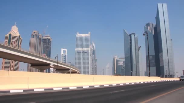 Dubai centrum. Verenigde Arabische Emiraten — Stockvideo