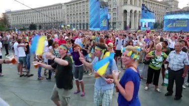 Kiev, Ukrayna, Ağustos 24, 2012: Bağımsızlık günü kutlamaları, kiev, Ukrayna, Ağustos 24, 2012 için adanmış tatil konser bağımsızlık Meydanı ' nda dans