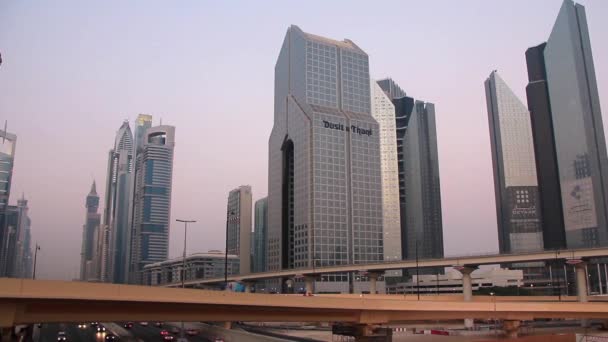 Centrum Dubaju. Zjednoczone Emiraty Arabskie — Wideo stockowe