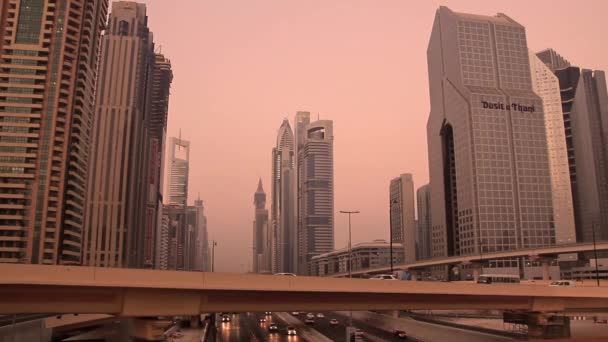 Dubai centrala. Förenade Arabemiraten — Stockvideo