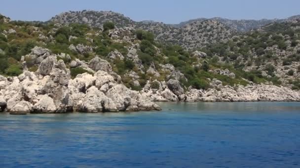 Voyage. Turkey, Kekova-Simena Region, Apollonia, Western Taurus — Stock Video