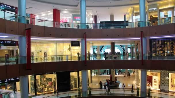 Dubai Mall dall'interno con acquirenti Emirati Arabi Uniti — Video Stock