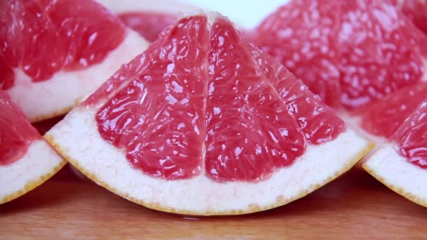 Grapefruit szeletek — Stock videók