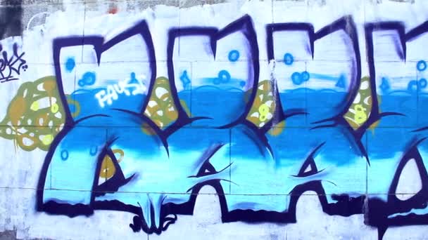 Graffitin — Stockvideo