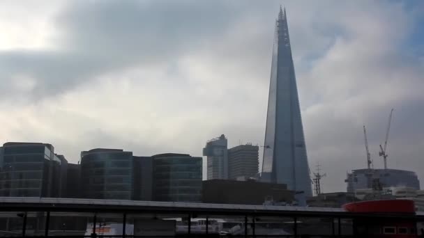 The Shard Tower or London Bridge Tower, England — Stock Video