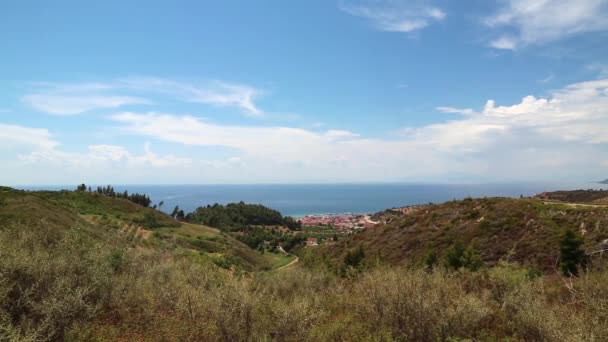 Nea Skioni village, péninsule de Kassandra, Chalcidique, Grèce — Video