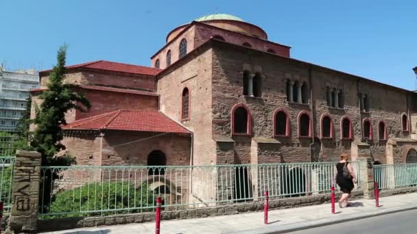 Människor nära templet i hagia sophia — Stockvideo