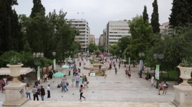 insanlar, syntagma Meydanı Atina, Yunanistan
